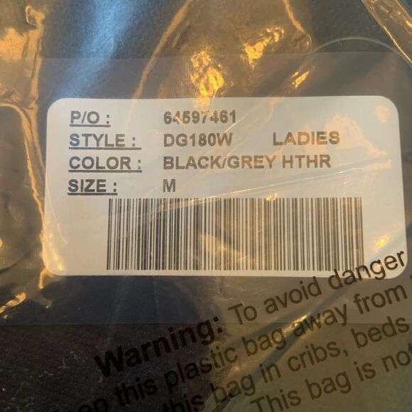 NWT  Devon & Jones Women's Black/Grey Heather Drytec Performance size M - Picture 4 of 6